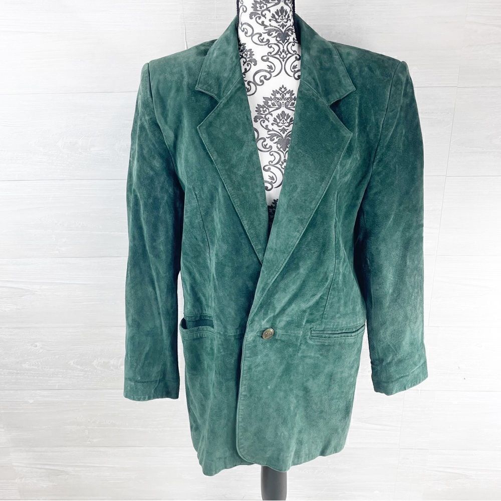 Vintage Paris Sports Club Suede Leather Jacket
